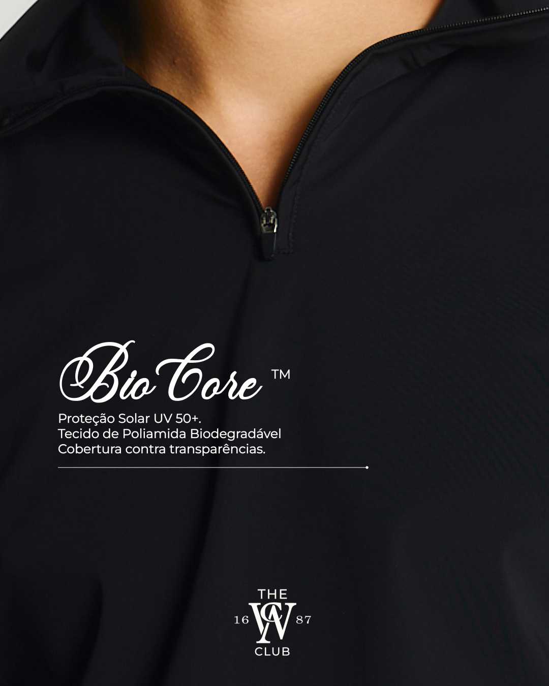 Manga Longa Gola Alta com Zíper