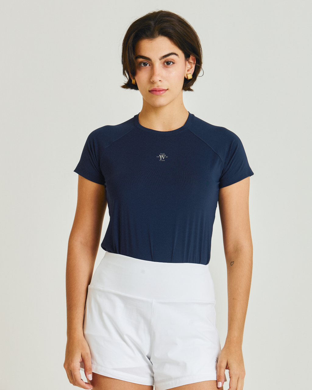 Camiseta raglan feminina com modelagem fit