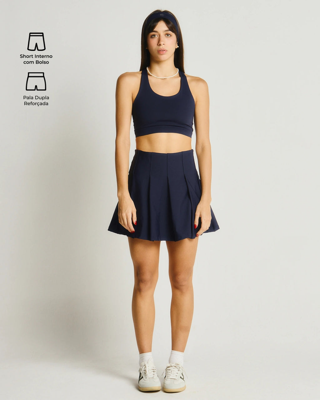 Saia Sportclub com Short Compressivo Interno